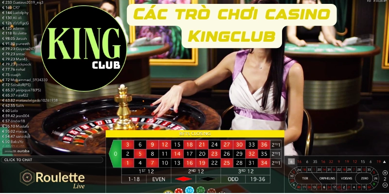 Các trò chơi casino Kingclub