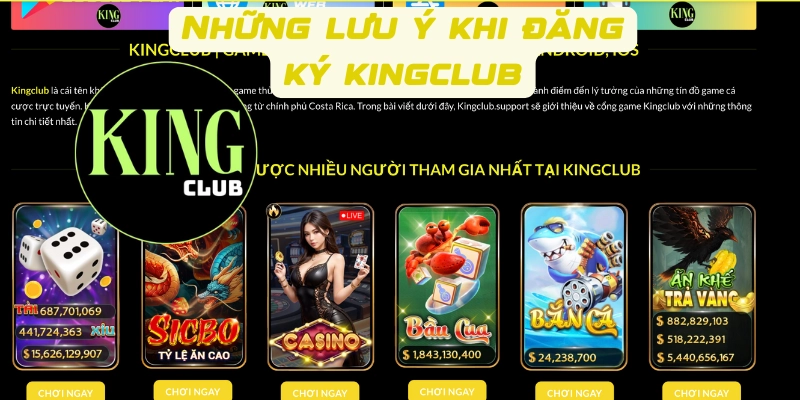 Cần lưu ý gì trong các bước để đăng nhập Kingclub