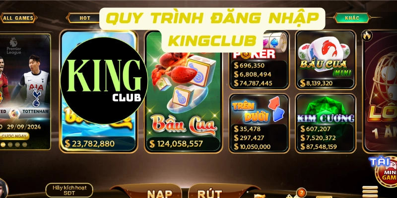 Quy trình đăng nhập Kingclub