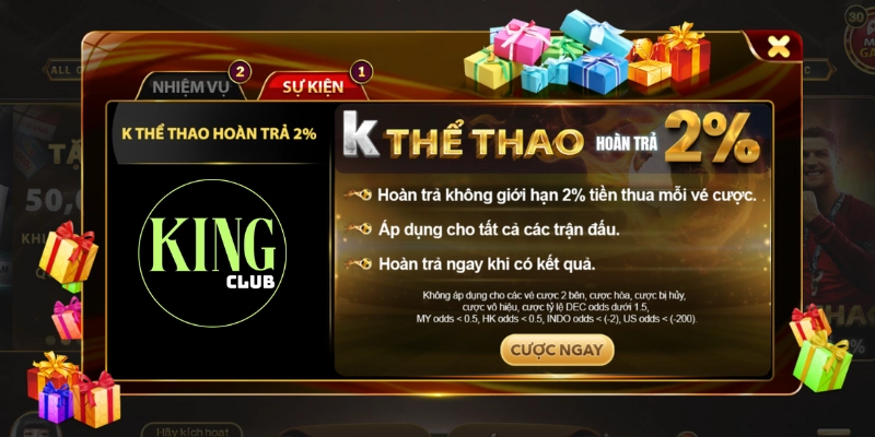 Khuyến mãi tại cổng game Kingclub